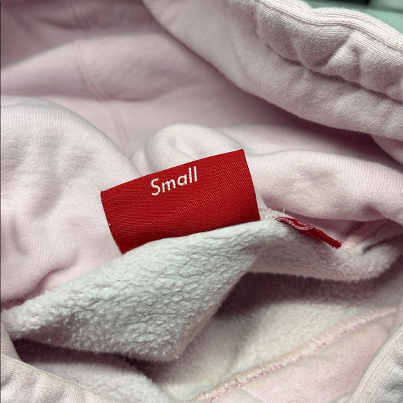 Supreme Light Pink Hoodie with White Logo s/s 22 - Picture 6 of 11